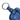 BMW G SERIES Blue Calf Leather Car Key Fob Cover With Silver Ring + Stud Hardware, Hardware Closeup