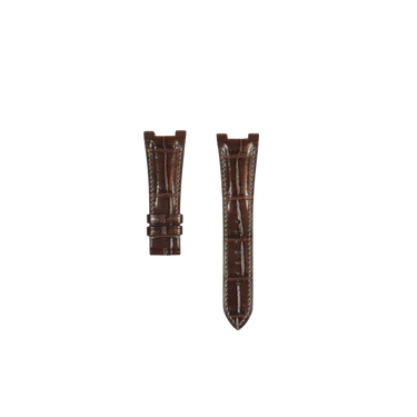 Patek Philippe Nautilus Glossy Brown Crocodile Leather Watch Strap