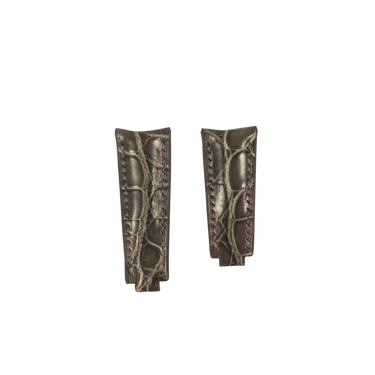 Rolex Glossy Grey Crocodile Leather Watch Strap (20mm)