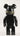 Grey Crocodile Leather Masked Bear Figurine, Back View