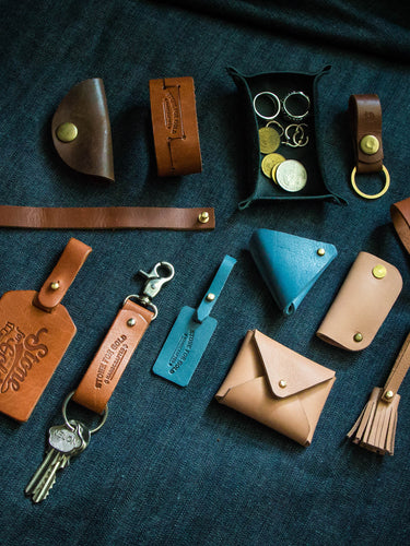 Beginner Leather Craft Workshop Coin Pouch Luggage Tag Cardholder Leather Tray